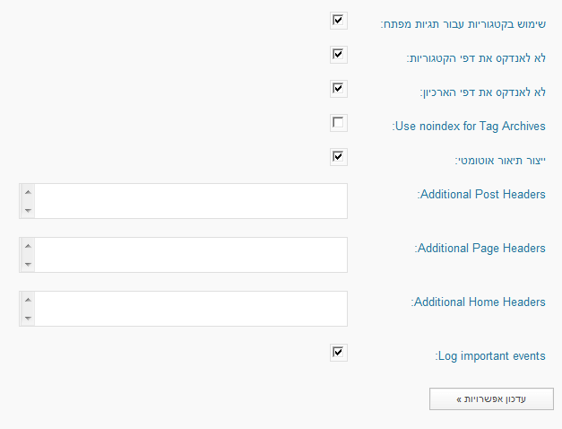 All in One SEO שלב שלישי